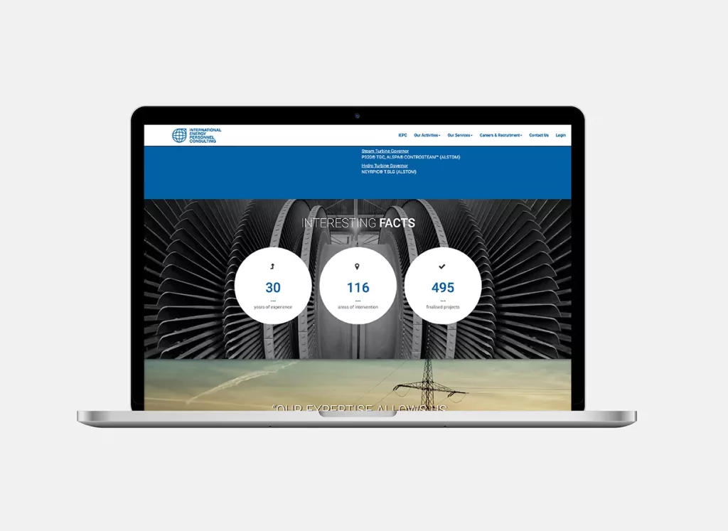 Conception de la plateforme Web International Energy Personnel Consulting (IEPC) par Ivimédia