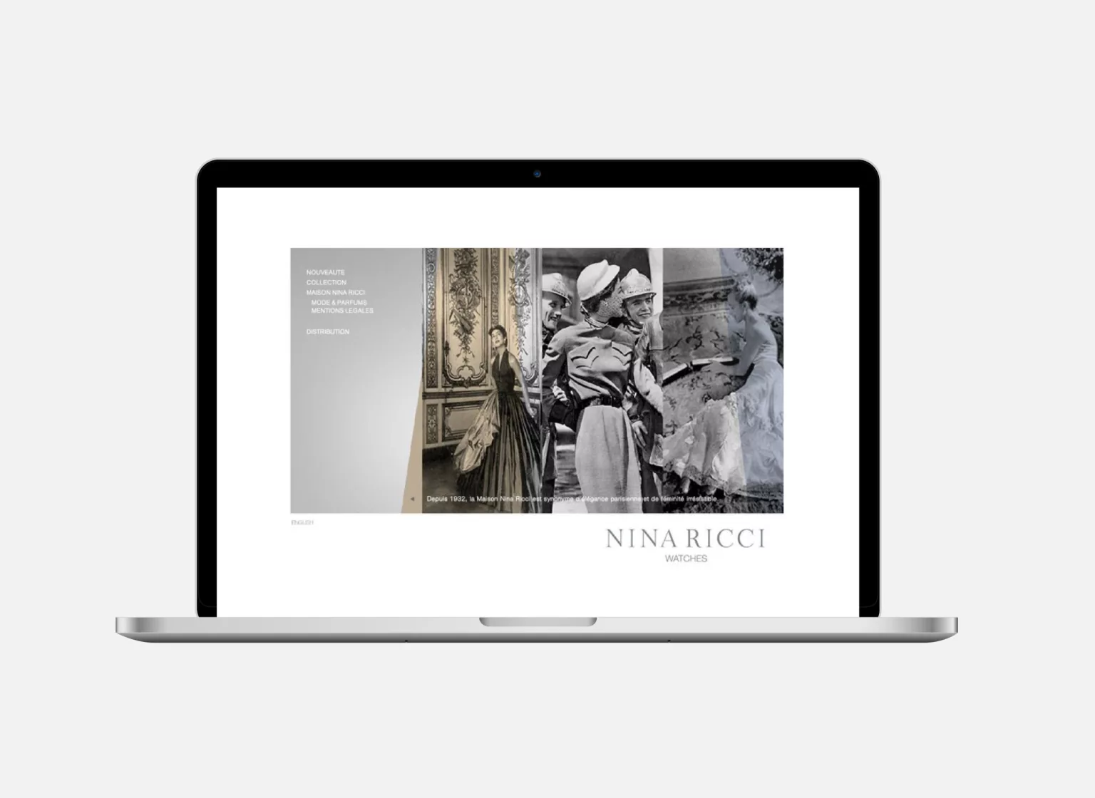 Site internet plateforme web réalisés par Ivimédia pour Nina Ricci Watches